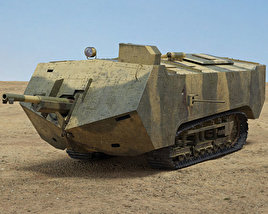 Saint-Chamond Panzer 3D-Modell