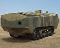 Saint-Chamond Panzer 3D-Modell Rückansicht