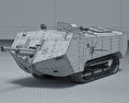 Saint-Chamond Tank 3D 모델  wire render