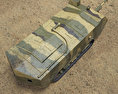 Saint-Chamond Panzer 3D-Modell Draufsicht