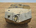 Saint-Chamond Panzer 3D-Modell Vorderansicht