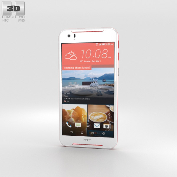 HTC Desire 830 Weiß/Red 3D-Modell