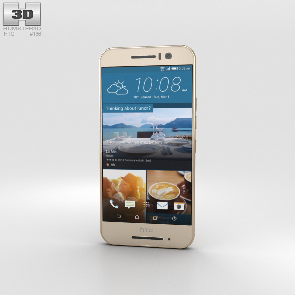HTC One S9 Gold Modelo 3d