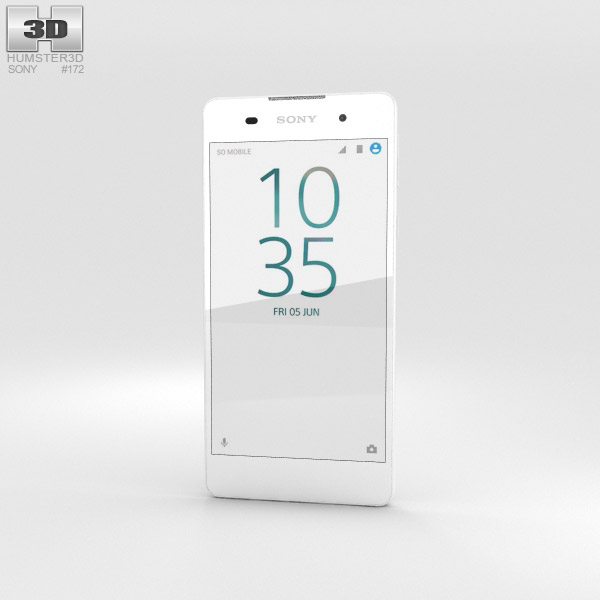 Sony Xperia E5 白い 3Dモデル