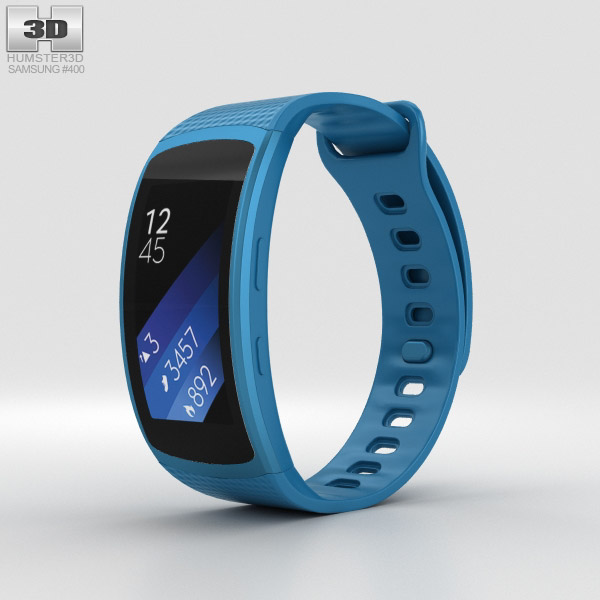 Samsung Gear Fit 2 Blue 3D model