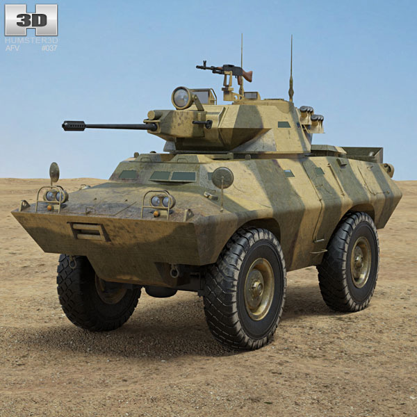 V-150 Commando Armored Car Modello 3D