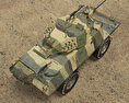 V-150 Commando Armored Car 3D-Modell Draufsicht