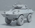 V-150 Commando Armored Car Modèle 3d clay render
