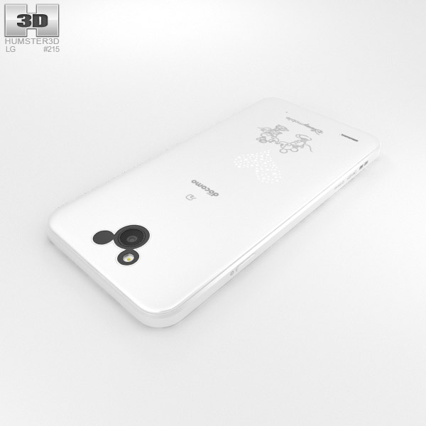 LG Disney Mobile on Docomo DM-02H 白い 3Dモデル