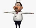 Chef Cartoon Character Kostenloses 3D-Modell