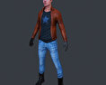 Game Character low poly Modelo 3D gratuito
