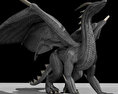 Black Dragon Rigged Kostenloses 3D-Modell