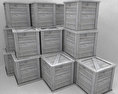 Wooden Boxes low poly Free 3D model