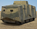 A7V Sturmpanzerwagen Modelo 3D vista trasera