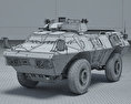 M1117守護者裝甲車 3D模型 wire render