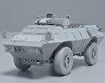 M1117 Guardian Armored Security Vehicle 3D-Modell clay render