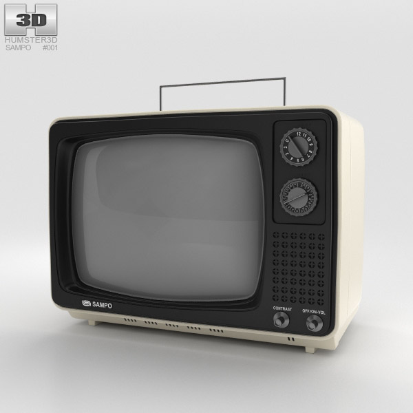 Sampo TV B-1201BW Modello 3D