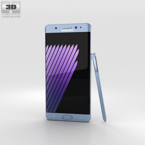 Samsung Galaxy Note 7 Blue Coral Modelo 3D