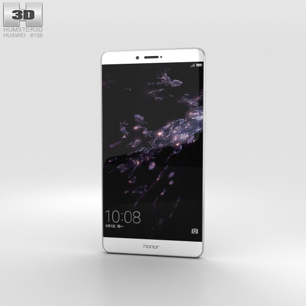 Huawei Honor Note 8 白色的 3D模型