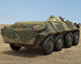 BTR-70 3d model back view