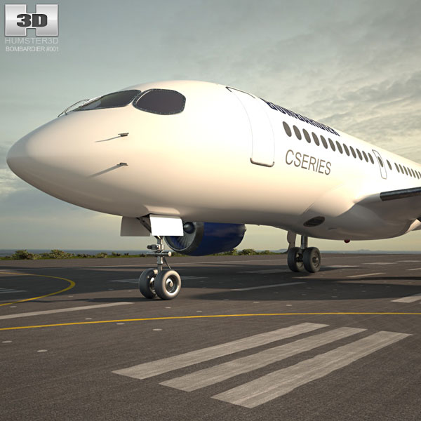 Bombardier CS100 3D-Modell