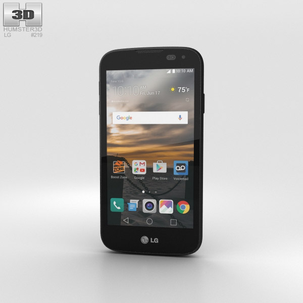 LG K3 Black 3D 모델 