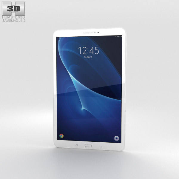 Samsung Galaxy Tab A 10.1 Pearl White 3D 모델 