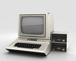 Apple II Ordinateur Modèle 3D