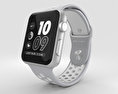Apple Watch Nike+ 42mm Silver Aluminum Case Flat Silver/White Nike Sport Band Modelo 3D