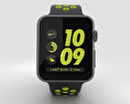 Apple Watch Nike+ 38mm Space Gray Aluminum Case Black/Volt Nike Sport Band 3D модель