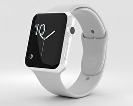 Apple Watch Edition Series 2 42mm White Ceramic Case Cloud Sport Band 3D model