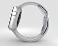 Apple Watch Nike+ 38mm Silver Aluminum Case Flat Silver/White Nike Sport Band 3D-Modell
