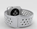 Apple Watch Nike+ 38mm Silver Aluminum Case Flat Silver/White Nike Sport Band Modelo 3D