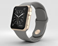 Apple Watch Series 2 38mm Gold Aluminum Case Concrete Sport Band 3D-Modell