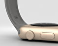 Apple Watch Series 2 38mm Gold Aluminum Case Concrete Sport Band 3D-Modell
