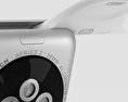 Apple Watch Series 2 38mm Silver Aluminum Case White Sport Band 3d model