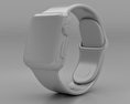 Apple Watch Series 2 38mm Silver Aluminum Case White Sport Band 3D-Modell