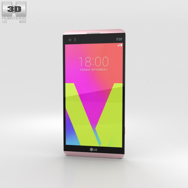 LG V20 Pink 3D model