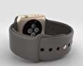 Apple Watch Series 2 42mm Gold Aluminum Case Cocoa Sport Band 3D модель