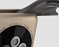 Apple Watch Series 2 42mm Gold Aluminum Case Cocoa Sport Band 3d model