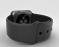 Apple Watch Series 2 38mm Space Gray Aluminum Case Black Sport Band 3D модель