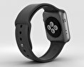 Apple Watch Series 2 42mm Space Gray Aluminum Case Black Sport Band 3Dモデル