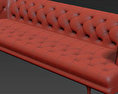Black Leather sofa Free 3D model