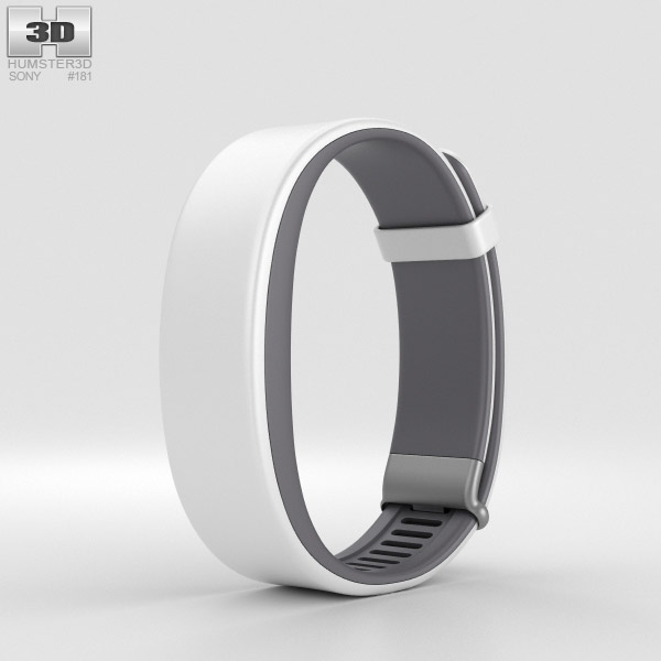 Sony Smartband 2 Weiß 3D-Modell