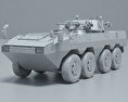 ZBL-08步兵战车 3D模型 clay render
