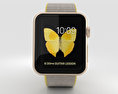 Apple Watch Series 2 38mm Gold Aluminum Case Yellow Light Gray Woven Nylon 3D 모델 