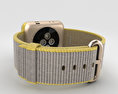 Apple Watch Series 2 38mm Gold Aluminum Case Yellow Light Gray Woven Nylon 3D модель