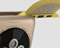 Apple Watch Series 2 38mm Gold Aluminum Case Yellow Light Gray Woven Nylon Modèle 3d