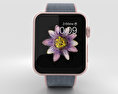 Apple Watch Series 2 38mm Rose Gold Aluminum Case Pink Blue Woven Nylon 3D-Modell