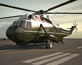 Marine One Sikorsky VH-3D Sea King 3D model
